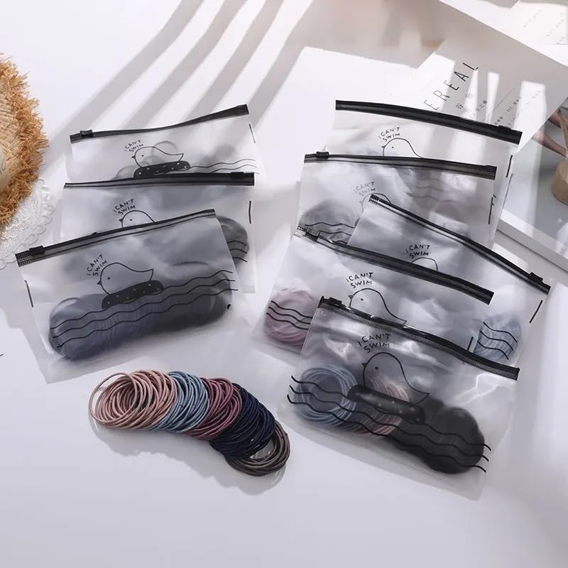 El Regalo 100pcs/pack Simple Rubber Bands- Thin Elastic Hair Ties Seamless 3mm Ponytail Soft & Elastic, No Damage Hair Rubberbands For Kids/Girls/Women (Multi)