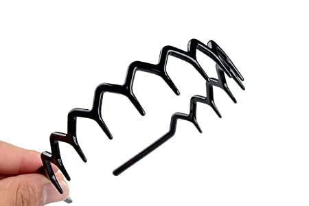 El Regalo 2 Pcs Unisex Plastic Sharks Tooth Hair Band Headband Toothed Hairband For Girls, Boys, Unisex,Black