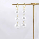 El Regalo Fancy Pearl Earrings- Golden Pearl Tassel Long Statement Earrings for Girls & Women (Pearls Hook Earrings)