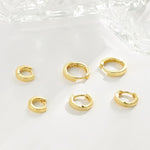 El Regalo 18K Gold Plated Anti-Tarnish Stainless Steel Huggie Hoop Earrings Combo - Set of 3 Pairs | Waterproof Minimalist Baali for Women & Girls | Cartilage & Second Piercing Jewelry