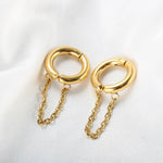 El Regalo Chain Hoop Ear Cuffs- Non Piercing Cartilage Earring- Trendy Cuff Wrap Clip on Earrings for Girls Women (Style-1)