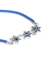 El Regalo 2PCs Designer Stars Evil Eye Rakhi Combo Set for Bhaiya-Bhabhi/Niece or Nephew with Roli Chawal in Rakhi Gift Box