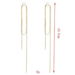 El Regalo Fancy Long Loop Tassel Pearl Stud Earrings for Girls & Women- Modern, Contemporary Tassel Earrings