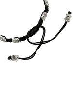 El Regalo 1 PC Boho Macrame Adjustable Oxidized German Silver Bead Nazabattu Anklet for Girls & Women- 1 Leg Bohemian Tribal Thread Anklet (Owl Nazarbattu Anklet)
