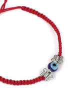 El Regalo 2PCs Cute Evil Eye Bracelet Rakhi Combo for Brothers/Bhai-Bhabhi- Fancy Evil Eye Rakhi with Roli Chawal in Rakshabandhan Gift Box (Red & Blue Butterfly Evil Eye)