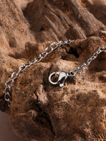 El Regalo Beautiful Agate Crescent Moon Pendant Necklace with Stainless Steel Chain for Girls & Women (Peachy Pink Moon)