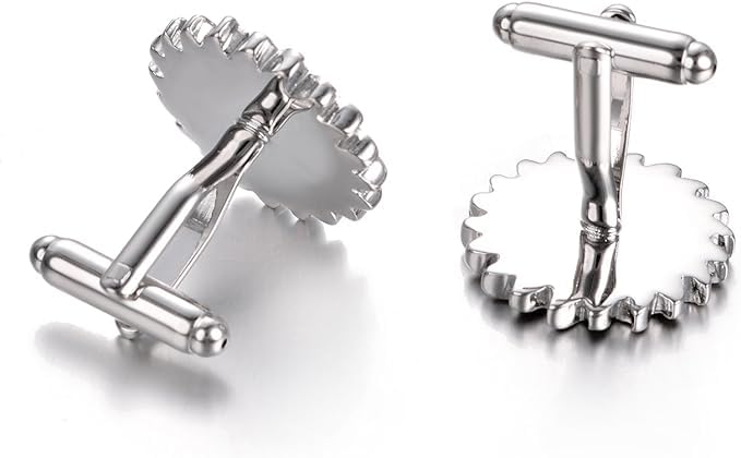 El Regalo Vintage Yellow Sunflower Cufflinks for Men- Flower Cufflinks Novelty Gift for Mens-Cufflinks Fashion Jewelry