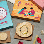 El Regalo 1PC Cute Kids Nazaria Rakhi for Little Brother - Kids Chrams Nazaria Rakhis for Babies/Toddlers with Roli Chawal, Rakhi Message Card in Rakhi Gift Box (Yellow Car Nazaria)