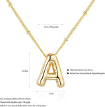 El Regalo Stainless Steel Bubble Letter- Balloon Initial Necklaces for Women Girls/Dainty Alphabet Pendant 14K Gold Plated Puffy Name Personalized Jewelry Gift (A Gold)