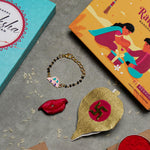El Regalo 1PC Cute Kids Nazaria Rakhi for Little Brother - Kids Chrams Nazaria Rakhis for Babies/Toddlers with Roli Chawal, Rakhi Message Card in Rakhi Gift Box (Pink Car Nazaria)