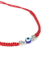 El Regalo 2PCs Cute Evil Eye Bracelet Rakhi Combo for Brothers/Bhai-Bhabhi- Fancy Evil Eye Rakhi with Roli Chawal in Rakshabandhan Gift Box (Blue & Red Flower Evil Eye)