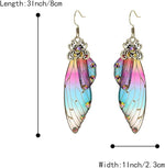 El Regalo Gorgeous Butterfly Wings Earrings - Handcrafted Colorful Austrian Crystal Hook Earrings for Women & Girls | Fantasy Fairy Dangle Earrings | Elegant Jewelry (Multi with Gold Finish)