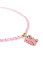 El Regalo 2PCs Cute Kids Dinosaur Bracelets Rakhi Combo for Brother with Roli Chawal, Rakhi Message Card in Rakhi Gift Box (Pink, White)