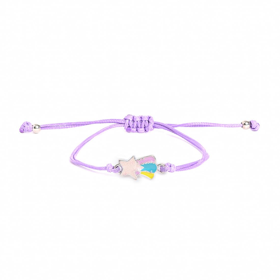 El Regalo 2PCs Cute Kids Bracelet Rakhi Combo Sets- Fancy Kids Rakhi for Brother/Sister with Roli Chwal, Rakhi Message Card in Rakhi Box for Babies/Toddlers/Kids (Rainbow & Star Rakhi)