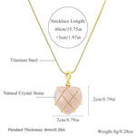 El Regalo Rose Quartz Heart Opal Pendant Necklace for Women & Girls - Elegant Light Pink Crystal Necklace - Romantic Jewelry for Birthday, Anniversary & Valentine's Day