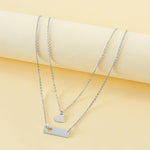 El Regalo Women & Girls 2PCs Stainless Steel Cut Out Heart Charm Mother & Daughter Clavicle Necklace- Hollow Heart Matching Necklaces Set for Mom & Daughter- Symbol of Eternal Bond