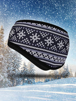 Boao 2 Pieces Ear Warmer Headbands Fleece Winter Headbands for Adult Kids Winter Supplies (Snowman Style)