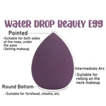 El Regalo 6 PCS Makeup Sponges Box, Heart Shaped New Sponges Powder Puff, Water Drop, Perfect Makeup Sponge Set Blender Flawless for Liquid, Washable, Super Soft, Gradient Purple