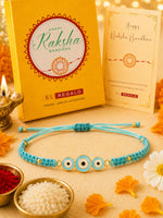 El Regalo 2PCs Rakhis for Brother- Evil Eye Rakhi Combo Set with 2 Rakhis, shagun Pack, Rakhi Message Card in Rakhi Gift Box (Option-2)