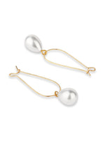 El Regalo Fancy Pearl Earrings- Golden Pearl Tassel Long Statement Earrings for Girls & Women (Drop Pearl Hook)