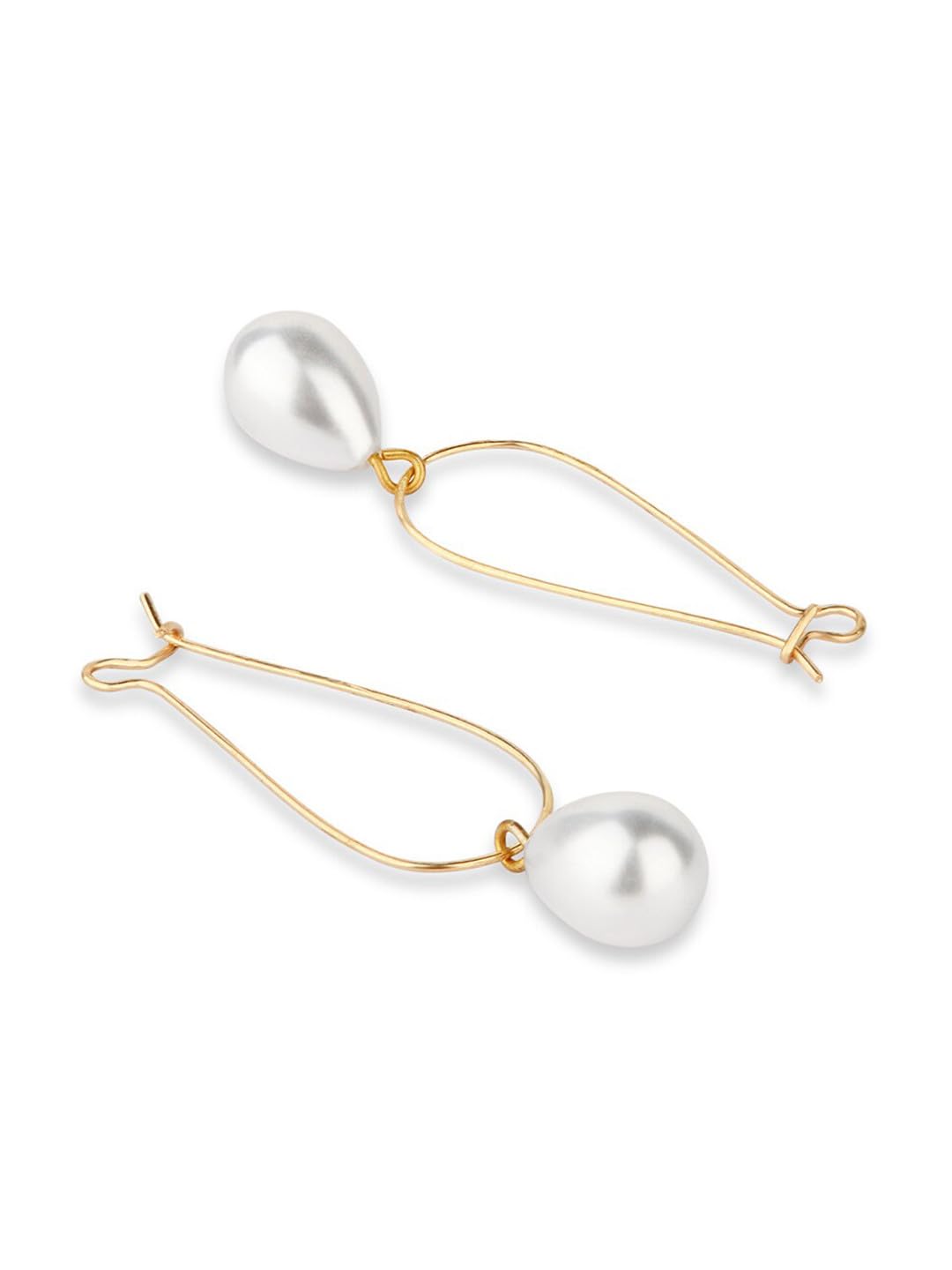 El Regalo Fancy Pearl Earrings- Golden Pearl Tassel Long Statement Earrings for Girls & Women (Drop Pearl Hook)