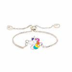 El Regalo 2 PCs Cute Kids Fancy Bracelet Rakhis Set - Beautiful 2 Kids Rakhis Combo with Roli Chawal, Rakhi Message Card in Rakhi Gift Box for Little Brother/Niece/Nephew (Unicorn & Rainbow Heart)