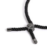 El Regalo 1 PC Stainless Steel OM/Aum Rakhi for Brother - Anti Tarnish Adjustable Rakhi Bracelet for Bhai/Bhatija- Comes with Message Card, Roli-Chawal & Rakhi Box (Black OM Rakhi)