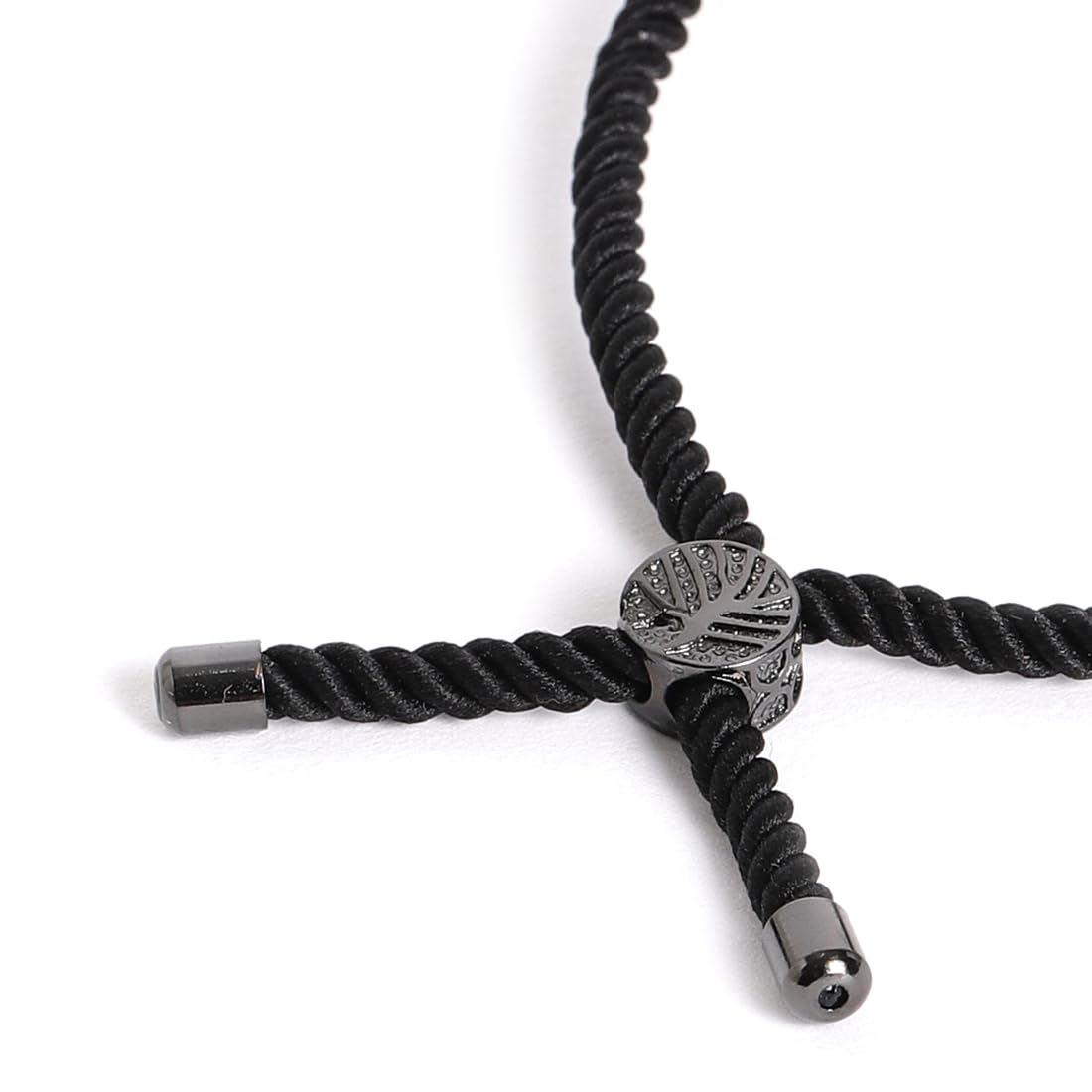 El Regalo 1 PC Stainless Steel OM/Aum Rakhi for Brother - Anti Tarnish Adjustable Rakhi Bracelet for Bhai/Bhatija- Comes with Message Card, Roli-Chawal & Rakhi Box (Black OM Rakhi)