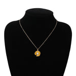 El Regalo 2 PCs White & Yellow Daisy Flower Pendant Necklace for Kids/Girls/Teens & Women- Gift for Her