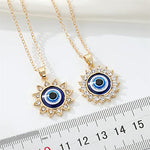 El Regalo 1 PC Evil Eye CZ Pendant Necklace for Girls & Women | Fashion Turkish Evil Blue Eyes Amulet Protection Pendant for Girls & Women (Model -1)