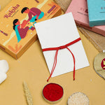 El Regalo 1PC Cute Brother Sister Bond Rakhi- Anti Tarnish Stainless Steel Brother-Sister Holding Hand Charm Rakhi with Roli Chawal, Message Card in Rakhi Gift Box