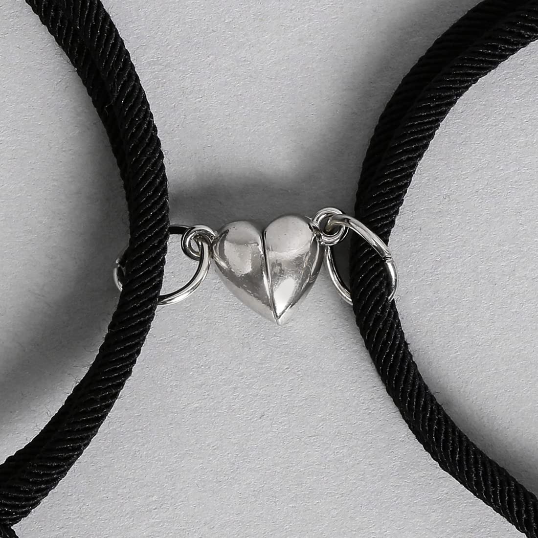 El Regalo 2pcs BF Magnetic Heart Butterfly Bracelets for Best Friends/Besties/Couples - Butterfly Relationship Matching Bracelet Set Mutual Attraction Rope Bracelets (Blue-White Butterfly Bracelet)