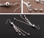 El Regalo Long Tassel Dangle Drop Bead Hook Earrings for Girls & Women- Retro Fashion Long Beaded Earrings