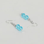 El Regalo 2PCs Crystals Beads Necklace & Earrings Jewelry Set for Kids/Girls & Teens - Shimmering/Matt Crystal Beads Fancy Jewelry Set (Blue Stars)