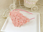 El Regalo Beautiful Bunch Of Flowers Hairband with Pearls, Plastic Headband for Girls Christmas Gift, Pack of 1 - Peach