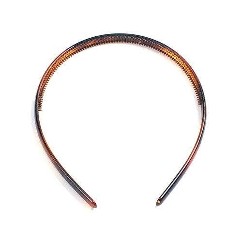 El Regalo Womens & Girls 2 PC Brown Resin Tooth Comb Plain This Hairband Sport Headband
