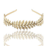 El Regalo's Golden Three Leaf Vintage Crown Style Trendy & Elegant Metal Hairband/Hair accessories for Girls & Women (Leaves Bunch- Golden)