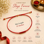 El Regalo Handmade Red Thread Rakhi for Brother | Traditional Mauli Kalava Rakhi | Adjustable Sacred Rakhi Bracelet for Men & Boys | Minimalist Designer Raksha Bandhan Rakhi | Premium Handcrafted Rakhi (Red Knot-2)