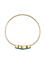 El Regalo Gold Plated Gemstone Cuff Bracelets for Women Natural Raw Rough Quartz Healing Crystal Cuff Bracelet Bangle (Emerald Green Quartz)