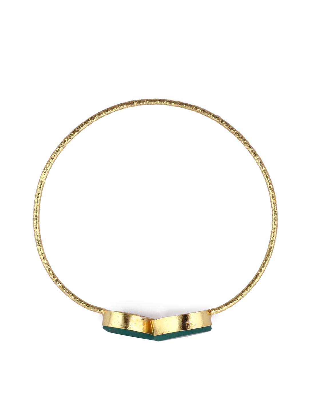 El Regalo Gold Plated Gemstone Cuff Bracelets for Women Natural Raw Rough Quartz Healing Crystal Cuff Bracelet Bangle (Emerald Green Quartz)
