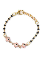 El Regalo Cute Evil Eye Nazaria Bracelet Rakhi for Babies/Kids with Roli Chawal, Rakhi Message card in Rakhi Gift Box- Baby Nazaria Rakhi (Flower Evil Eye Nazaria Rakhi)