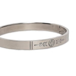 El Regalo 1 PC OM Trident Engraved Bracelet Rakhi for Brother - Designer Stainless Steel Anti Tarnish OM Rakhi with Roli Chawal, Rakhi Message Card in Rakhi Gift Box (Silver)