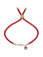 El Regalo Name Initials Evil Eye Bracelet Rakhi for Brother- Name Letter CZ Rakhi with Roli Chawal, Message Card in Rakshabandhan Box for Bhai (Red- E)