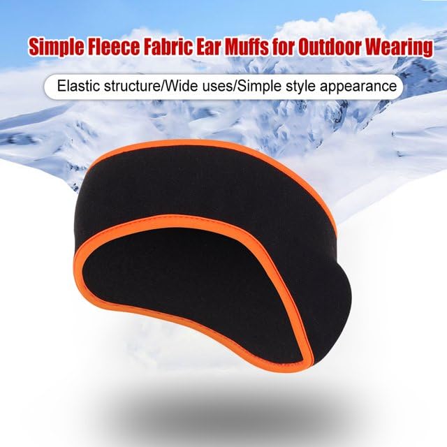 El Regalo 2 PCs Winter Fleece Ear Warmers Unisex Headband- Winter Ear Muffs for Men Women Kids in Cold Weather, Running Yoga Skiing Riding Bike Ear Cover (Orange & Purple)