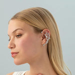 El Regalo 2PCS Butterfly Earrings Ear Cuffs Climber Wrap Around Earrings for Women/Girls- Fancy No Piercing Ear Clip Fairy Ear Jewelry (Silver)