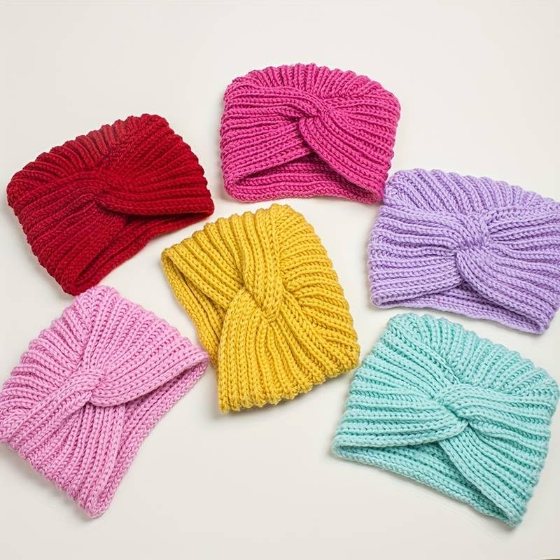 El Regalo 1 PC Baby Winter Unisex Knitted Turban Cap- Knit Warm Winter Caps for Babies/Toddlers/Infants - Girls & Boys (Pink)