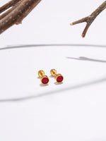 El Regalo 3 Pairs Cute Stainless Steel CZ Stud Earrings Combo for Kids/Girls/Teens/Women - Stars, Heart, Flower, Butterfly, Disco Ball, Stones - Hypoallergenic Flatback Earrings (Style-7)