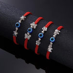 El Regalo 2PCs Evil Eye Rakhi Combo Set for Bhai-Bhabhi or Bhai-Bhatija/Bhatiji- Eye Rakhis Set with Roli Chanwal, Rakhi Card in Rakhi Gift Box (Option-2)