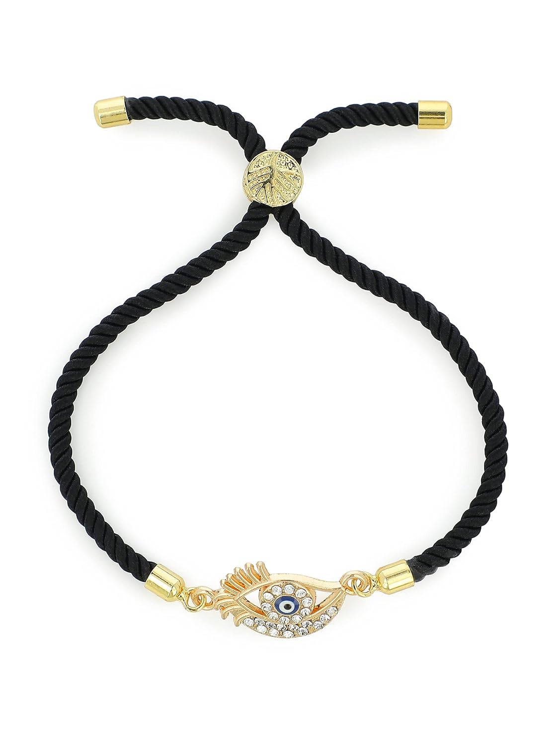 El Regalo 1 PC Evil Eyes Adjustable Cord Unisex Bracelet for All- Fancy Evil Eye Bracelet for Kids/Girls/Boys/Men/Women (Sun Evil Eye Red)