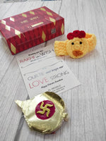 El Regalo Kids Rakhi- 1PC beautiful Hand Knitted Animals Bracelet with Rakhi Card in Rakshabandhan Box- Unique Adjustable, Soft, Knitted for Babies/Toddlers/Kids (Duck Knitted)